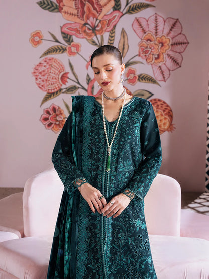 Amelia By Mahnur Luxury Embroidered Corduroy With Palachi Shawl 3PC
