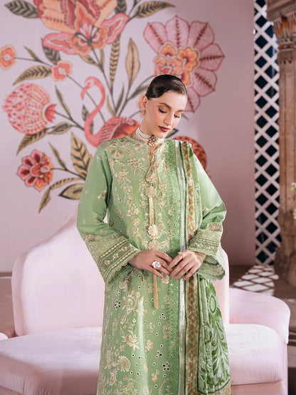 Amelia By Mahnur Luxury Embroidered Corduroy With Palachi Shawl 3PC