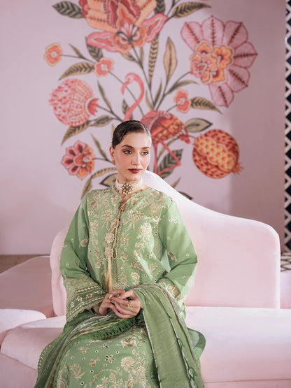 Amelia By Mahnur Luxury Embroidered Corduroy With Palachi Shawl 3PC