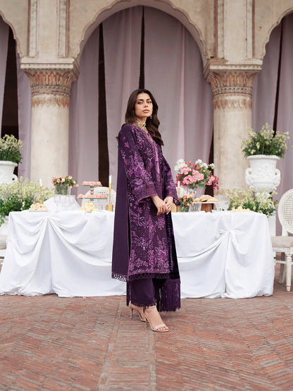 Amelia By Mahnur Luxury Embroidered Corduroy With Palachi Shawl 3PC