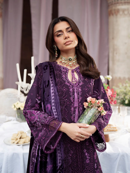 Amelia By Mahnur Luxury Embroidered Corduroy With Palachi Shawl 3PC
