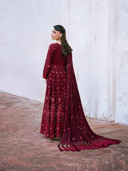 Amelia By Mahnur Luxury Embroidered Corduroy With Palachi Shawl 3PC