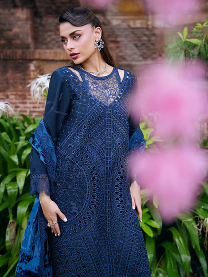 Amelia By Mahnur Luxury Embroidered Corduroy With Palachi Shawl 3PC