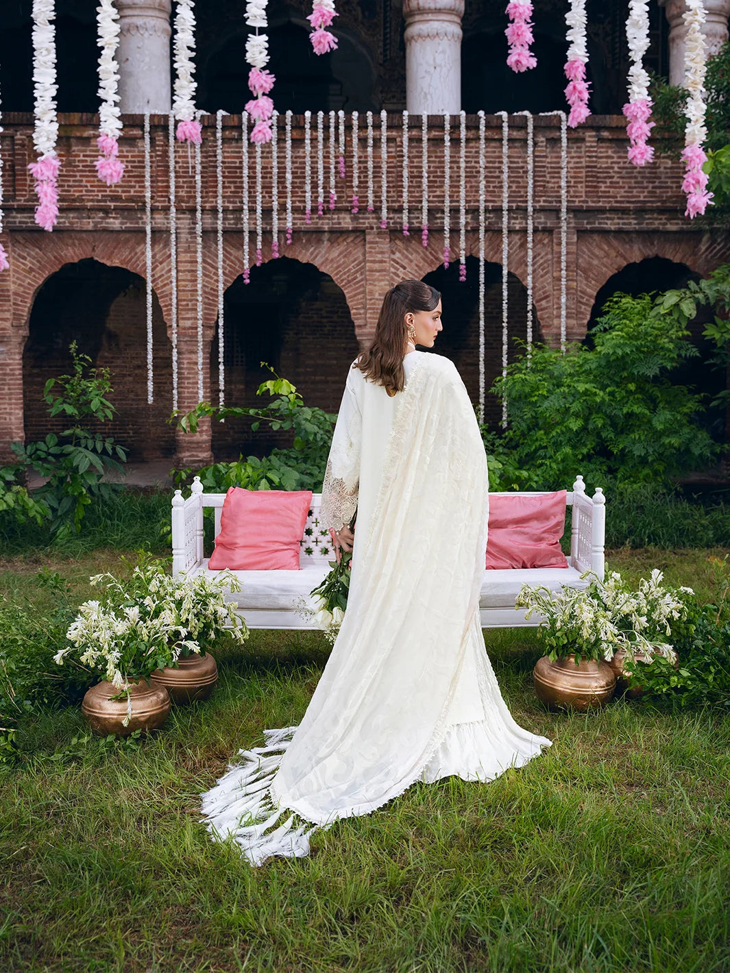 Amelia By Mahnur Luxury Embroidered Corduroy With Palachi Shawl 3PC