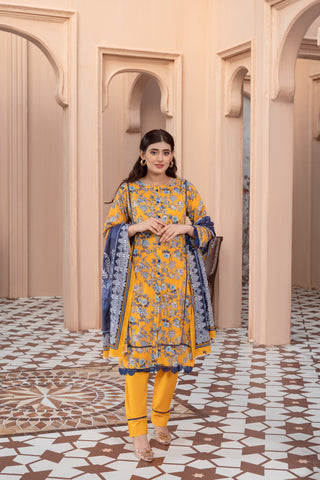 Afsanah By Anaya Noor Digital Printed Embroidered Lawn 3-Pcs