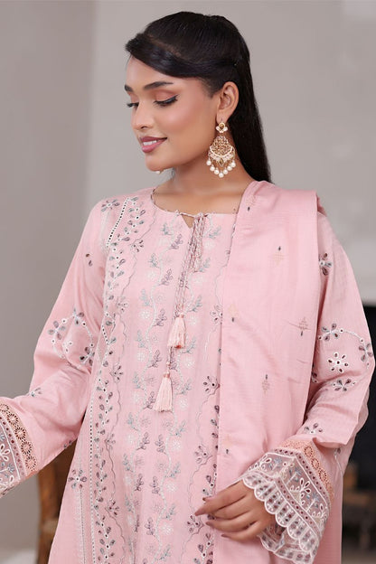 Poshna By Dressline Luxury Emb Jaquard Check Viscose 3PC
