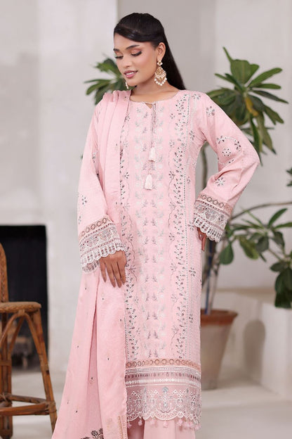 Poshna By Dressline Luxury Emb Jaquard Check Viscose 3PC