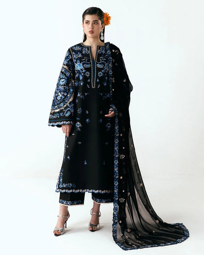Jugnu Plain Emb Dhanak 3-Piece Suit