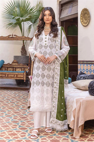 Ayfer vol-26 Luxury Schiffli Embroidered Lawn-3PC