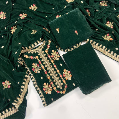Maria B Luxury Velvet Embroidered Suit – 3PC