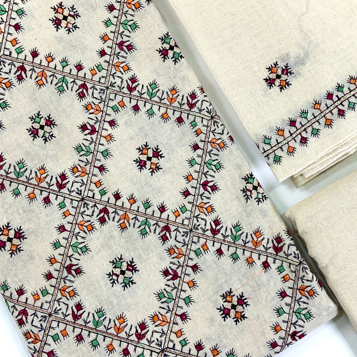 Bareeze White Embroidered Khaddar 3PC