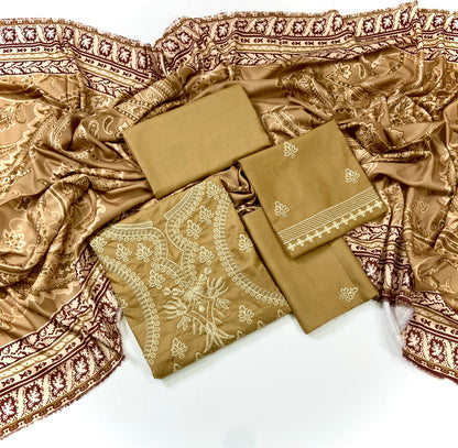 Sobia Nazir Emb Dhanak With Shawl 3-PC