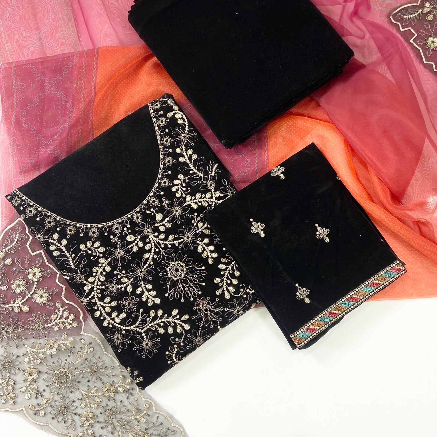 Maria B Sweet Velvet Embroidered-3PC