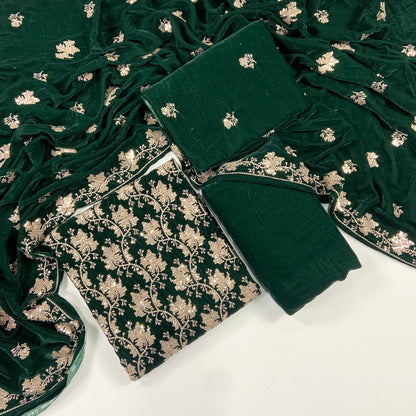 Maria B Luxury Velvet Embroidered Suit – 3PC