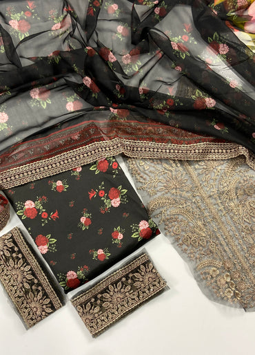 Jazmin Premium Silk – With Organza Patches