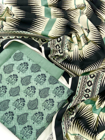 Sapphire Digital Printed Linen 3-PC