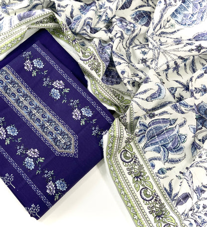 Mausummery Digital Printed Khaddar 3PC