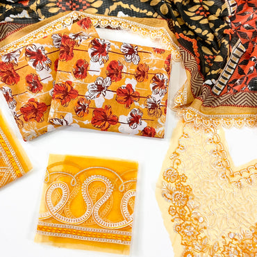 Dastoor By Anaya Noor Digital Printed Cambric With Patches 3-PC