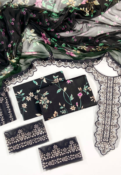 Iznik Embroiderd & Digital Printed Lawn 3PC