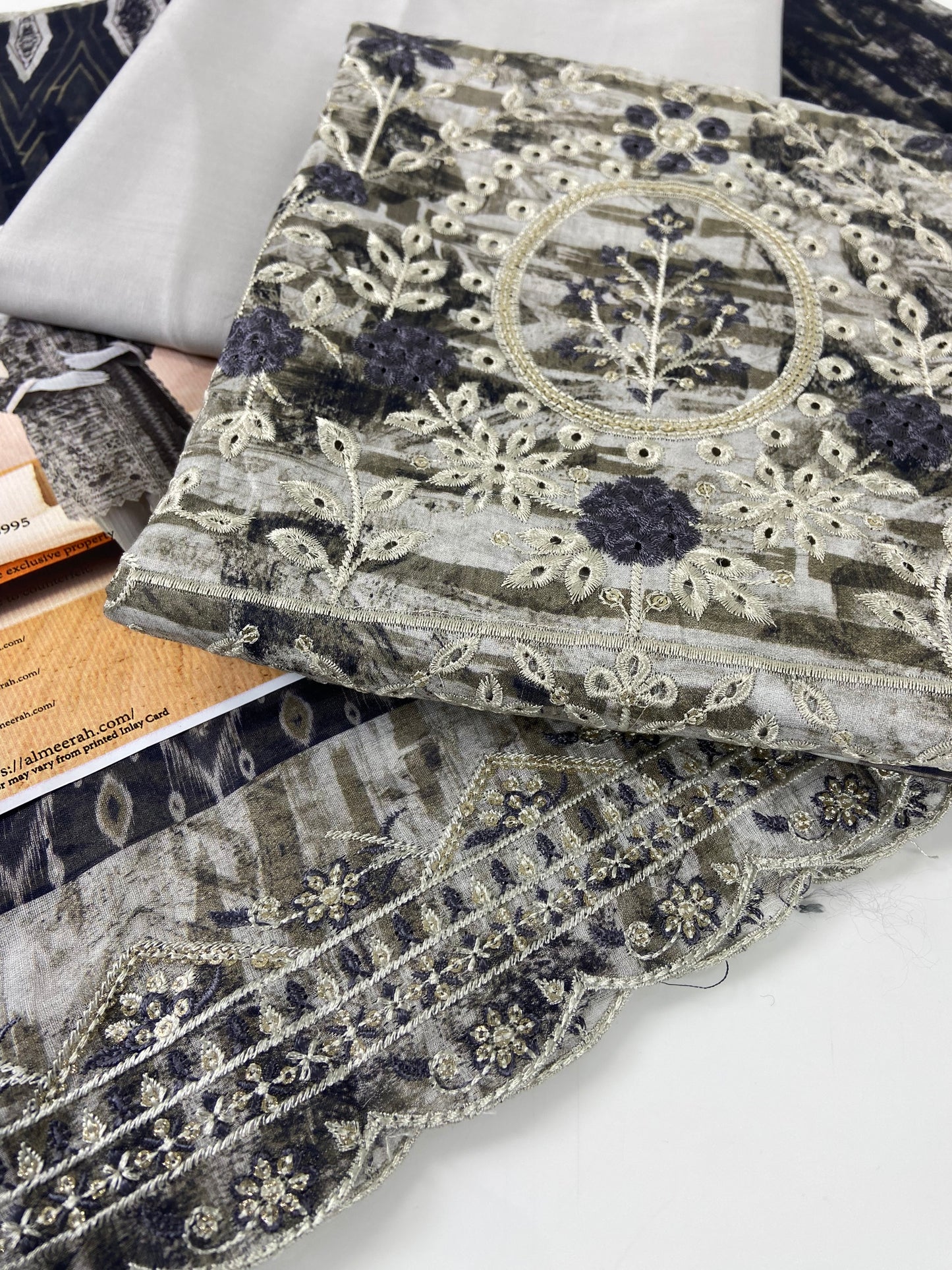 Almeerah Emb Lawn With Cutwork 3-PC