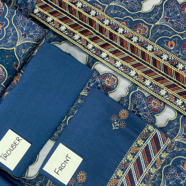 Bareeze Heavy Embroidered  Karandi With Aplic Work 3-PC