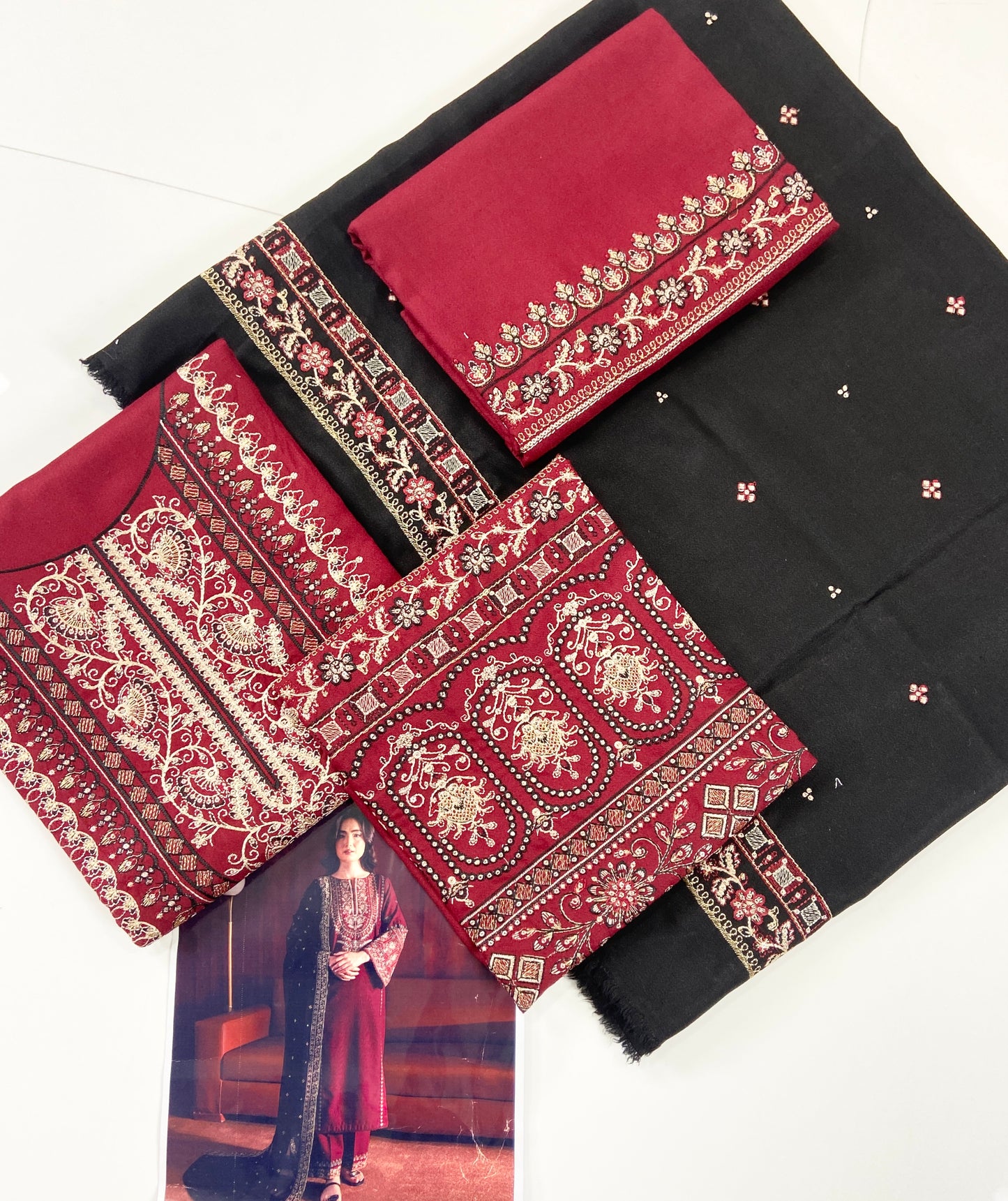 Zara Shahjahan Luxury Emb Dhanak Marina 3PC