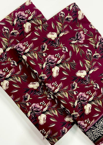 Anaya Noor Printed Bana Dora Slub Linen 2PC