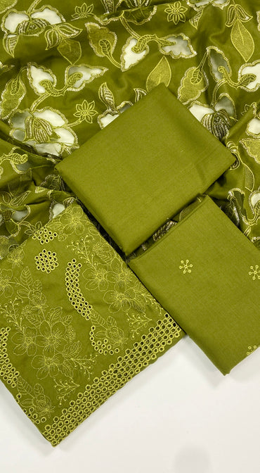 Anaya Noor Emb & Chickenkari Dhanak with Heavy Aplick work Dupatta