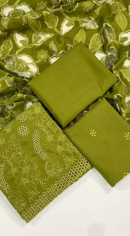 Anaya Noor Emb & Chickenkari Dhanak with Heavy Aplick work Dupatta