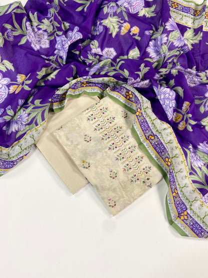 Anaya Noor Bana Dora Embroidered Lawn 3PC