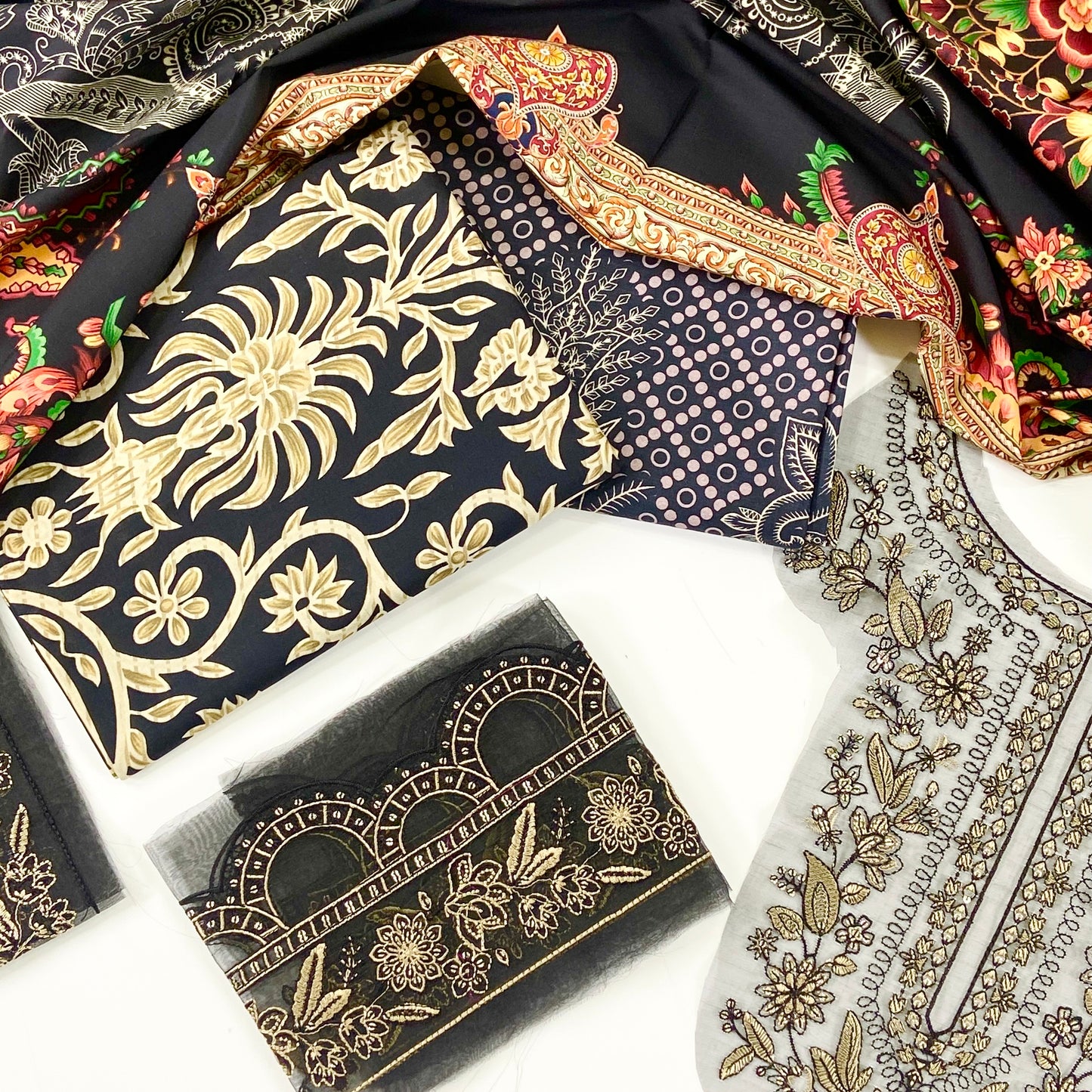 Maria B Printed Linen With Emb Patches 3PC