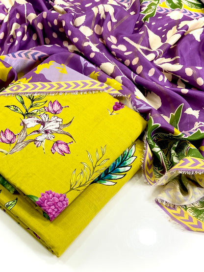 Elegance By Anaya Noor Printed Khaddar 3PC