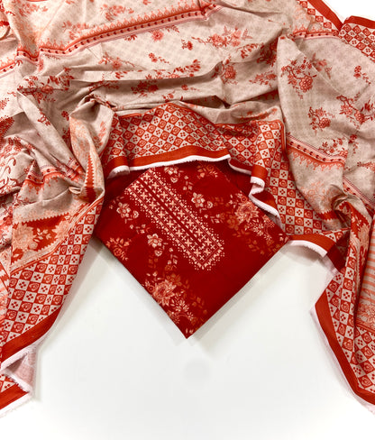 Mausummery Digital Printed Khaddar 3PC