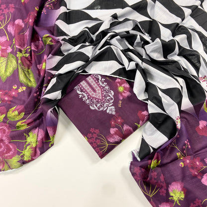 Belleza Digital Printed Khaddar 3PC