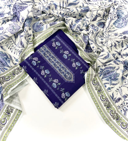 Mausummery Digital Printed Khaddar 3PC