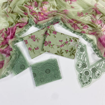 Iznik Embroiderd & Digital Printed Lawn 3PC