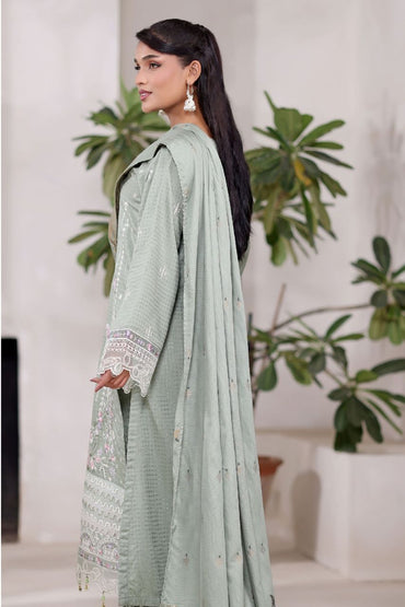 Poshna By Dressline Luxury Emb Jaquard Check Viscose 3PC