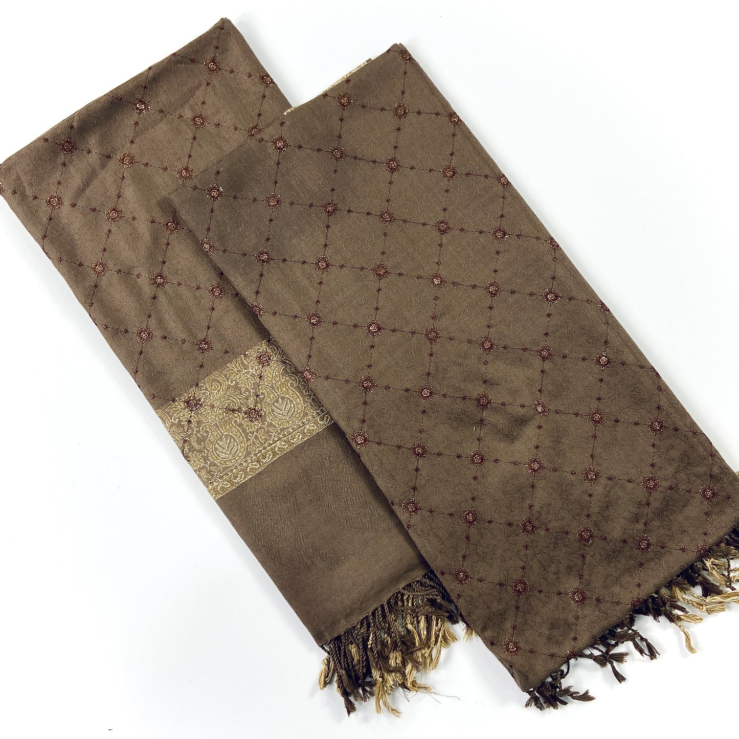 Embroidered Pashmina Jacquard Shawl