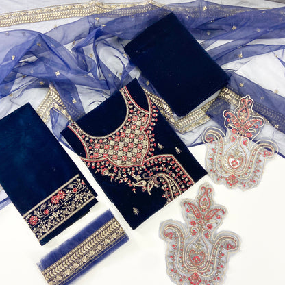 Maria B Sweet Velvet Embroidered 3PC