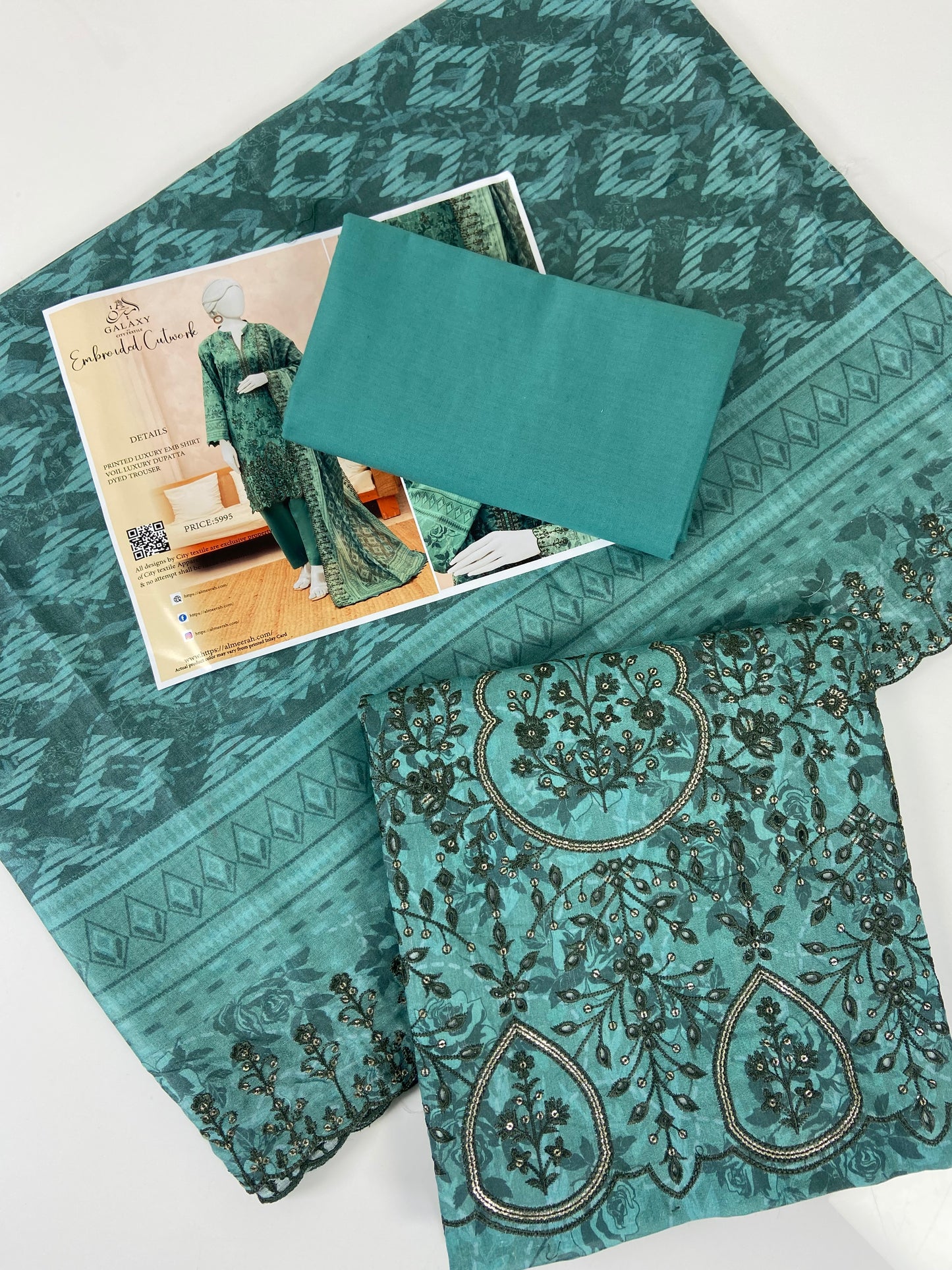 Almeerah Emb Lawn With Cutwork 3-PC