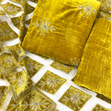 Bareeze Velvet Shawl With Aplic Work 3PC