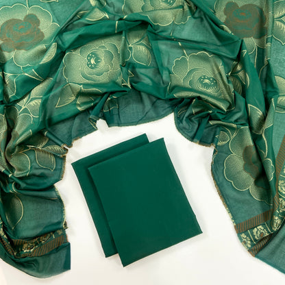 Self Jacquard Voil Shawl 3PC Unstitched
