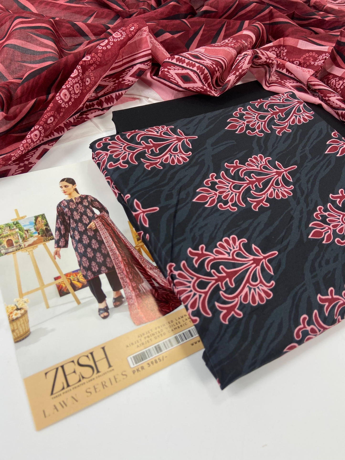 Zesh Printed Lawn-3PC