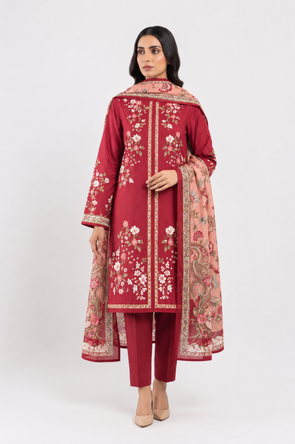 Anaya Digital Printed Linen 3PC