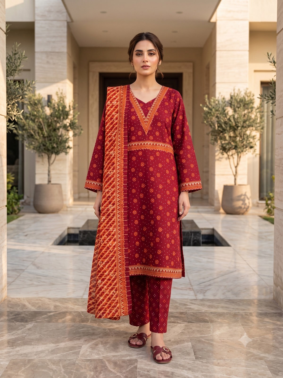 Bin Saeed Digital Printed Lawn 3PC