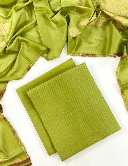 Self Jacquard Voil Shawl 3PC Unstitched Suit