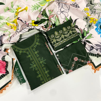 Zara Shahjahan Luxury Emb Dhanak-3PC