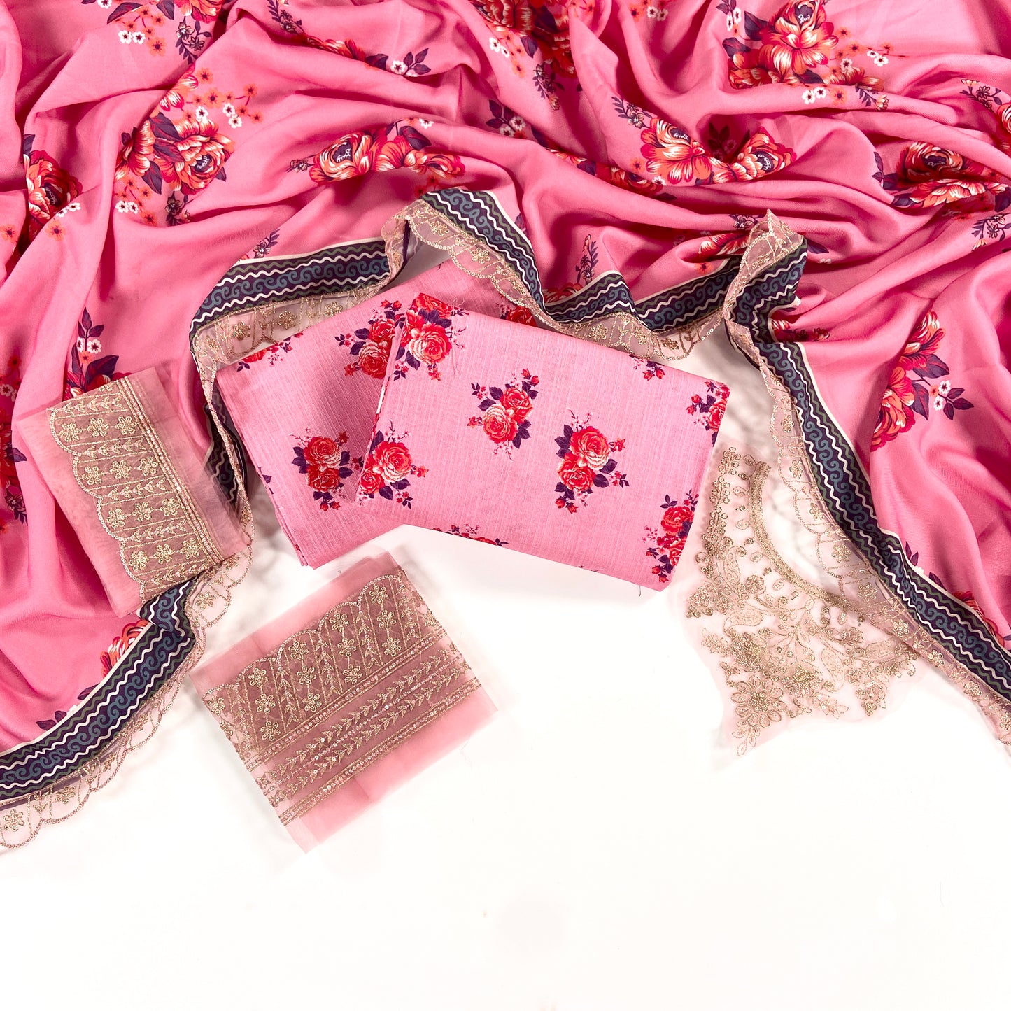 Charizma Printed Slub Khaddar With Emb Patches 3PC