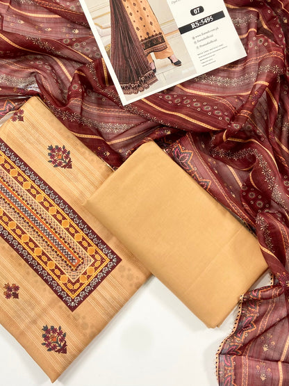 Flora By Zara Ali Printed Lawn 3PC