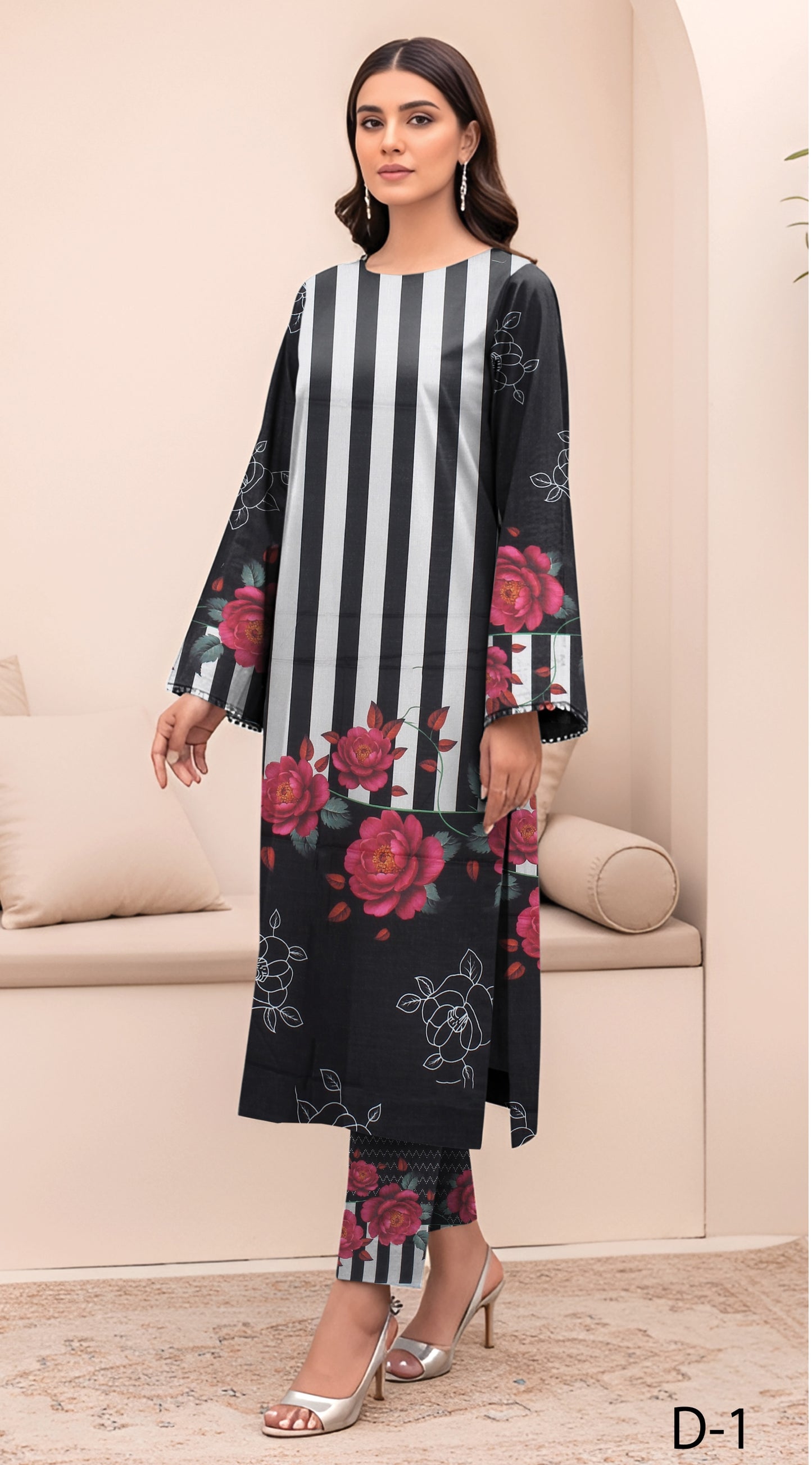 Anaya Noor Digital Printed Lawn Co-ard Set 2PC